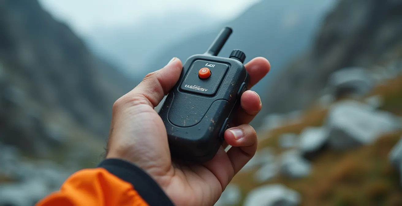 Dispositif satellite inReach dans un contexte d'urgence en montagne