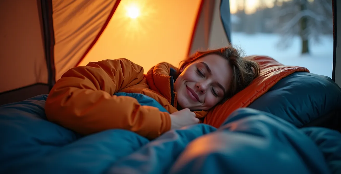 Comparaison de matelas de camping avec différentes valeurs R dans un environnement québécois