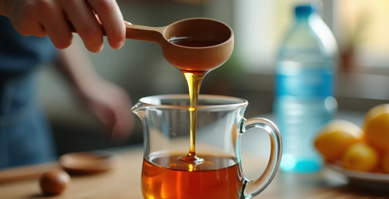 Préparation artisanale d'une boisson énergétique maison avec sirop d'érable québécois